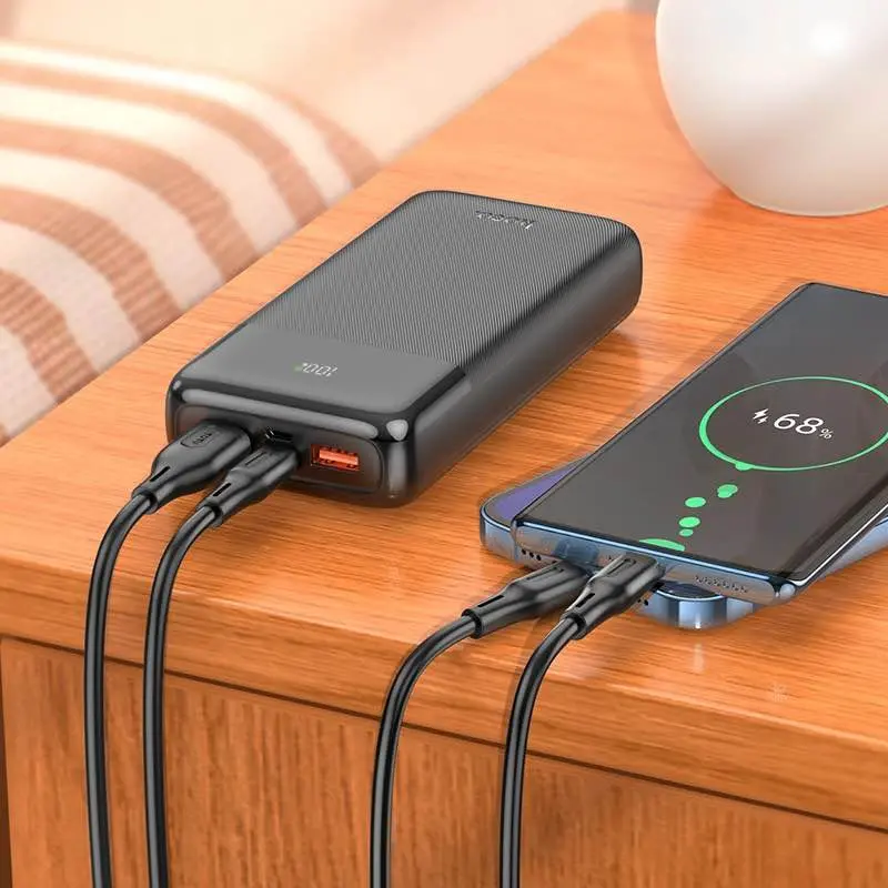 Picture of Hoco J121A Fast 22.5W+PD20W Fully Compatible Power Bank with Digital Display (20000mAh) -Black