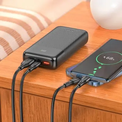 Picture of Hoco J121A Fast 22.5W+PD20W Fully Compatible Power Bank with Digital Display (20000mAh) -Black