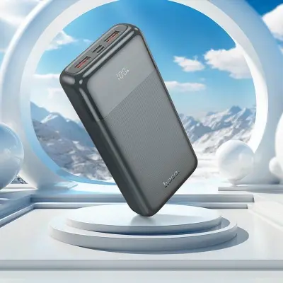 Picture of Hoco J121A Fast 22.5W+PD20W Fully Compatible Power Bank with Digital Display (20000mAh) -Black
