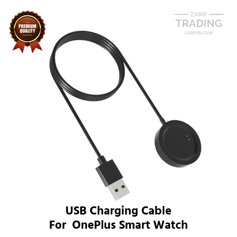 Picture of OnePlus Smart Watch Magnetic Charging Cable High Quality USB Charger Cable USB Charging Cable Dock Bracelet Charger for OnePlus Smart Watch (Black)