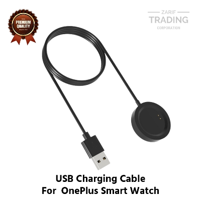 Picture of OnePlus Smart Watch Magnetic Charging Cable High Quality USB Charger Cable USB Charging Cable Dock Bracelet Charger for OnePlus Smart Watch (Black)