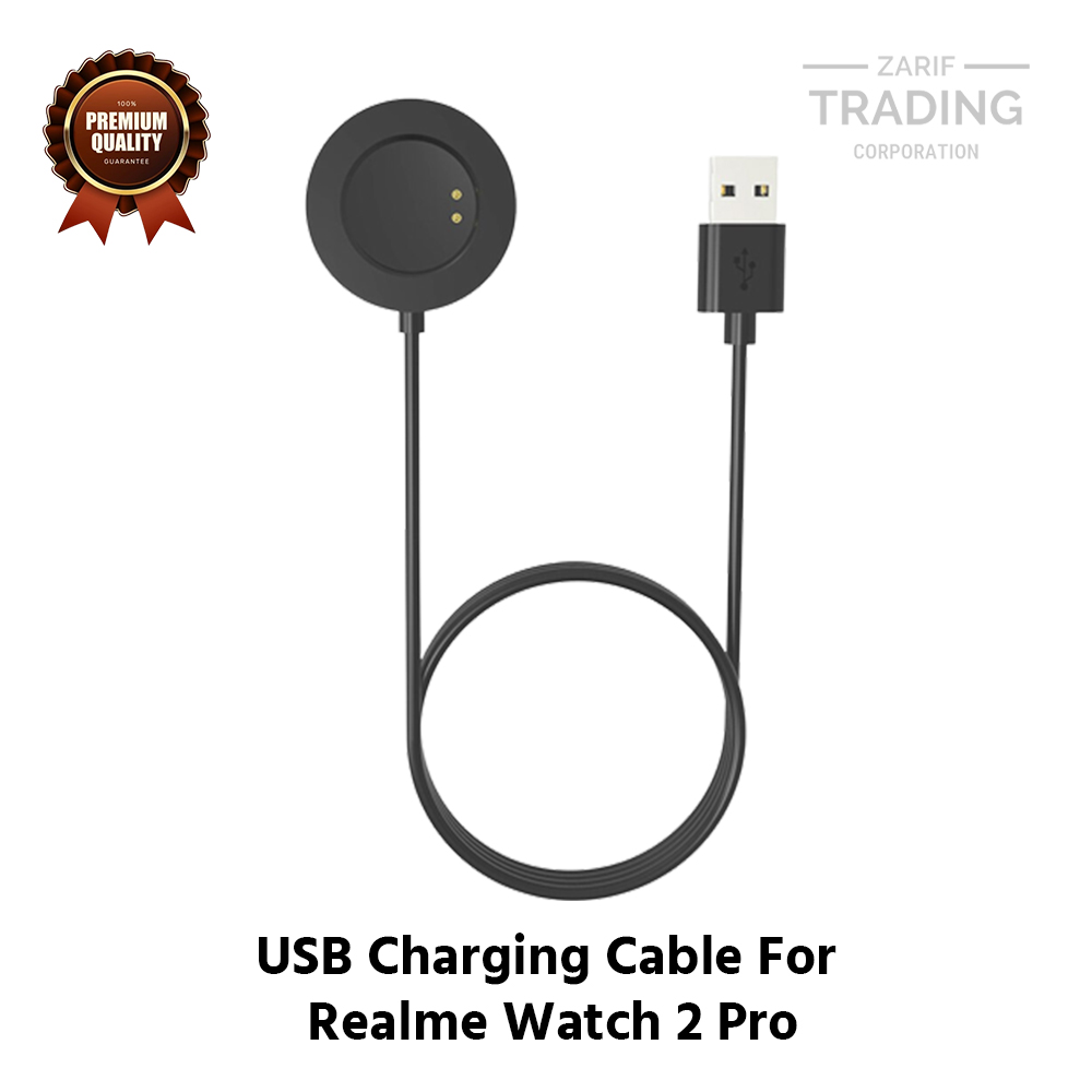 Picture of Realme Watch 2 Pro Magnetic Charging Cable High Quality USB Charger Cable USB Charging Cable Dock Bracelet Charger for Realme Watch 2 Pro Smart Watch (Black)