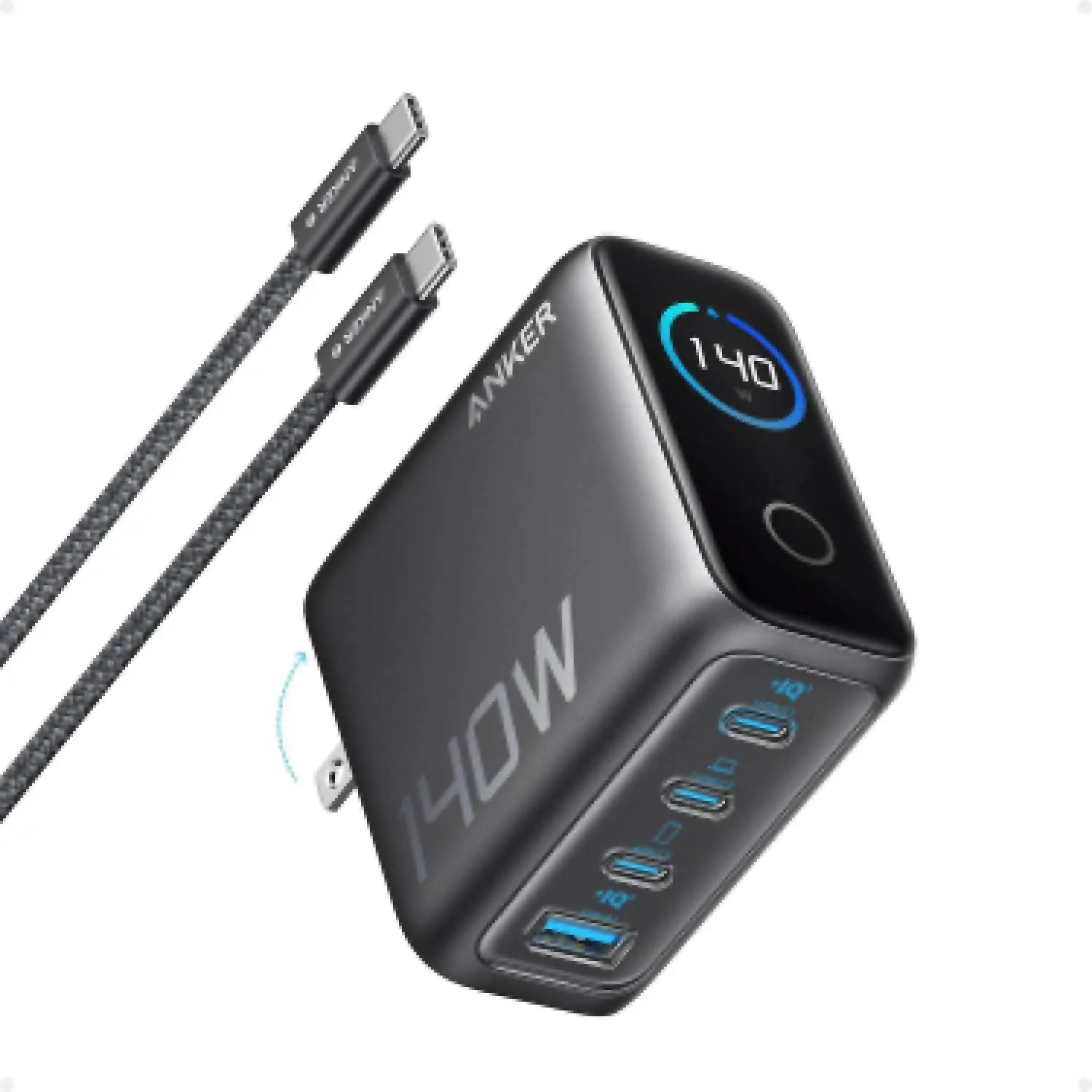 Picture of Anker Zolo 140W 4-Port Multi Device Charging GaN Power Adapter With Type-C Cable