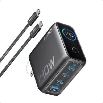 Picture of Anker Zolo 140W 4-Port Multi Device Charging GaN Power Adapter With Type-C Cable