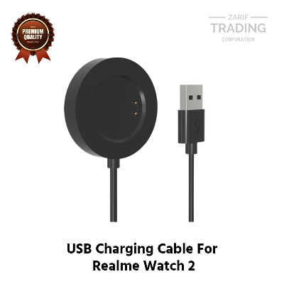 Picture of Realme Watch 2 Magnetic Charging Cable High Quality USB Charger Cable USB Charging Cable Dock Bracelet Charger for Realme Watch 2 Smart Watch (Black)