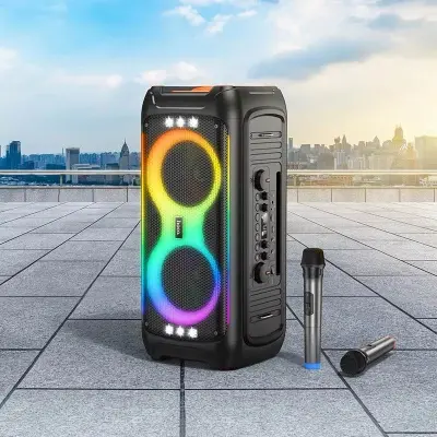 Picture of Hoco HA9 Kayman Dual-Mic Outdoor Wireless Speaker -Black