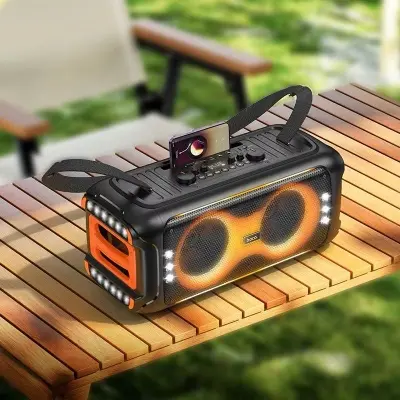 Picture of Hoco HA9 Kayman Dual-Mic Outdoor Wireless Speaker -Black