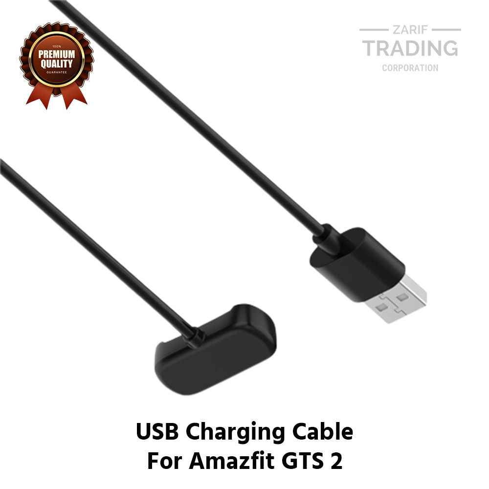 Picture of Amazfit GTS 2 Magnetic Charging Cable High Quality USB Charger Cable USB Charging Cable Dock Bracelet Charger for Amazfit GTS 2 Smart Watch (Black)