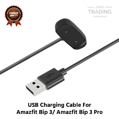Picture of Amazfit Bip 3 Pro Amazfit Bip 3 Magnetic Charging Cable High Quality USB Charger Cable USB Charging Cable Dock Bracelet Charger for Amazfit Bip 3 Pro Amazfit Bip 3 Smart Watch (Black)