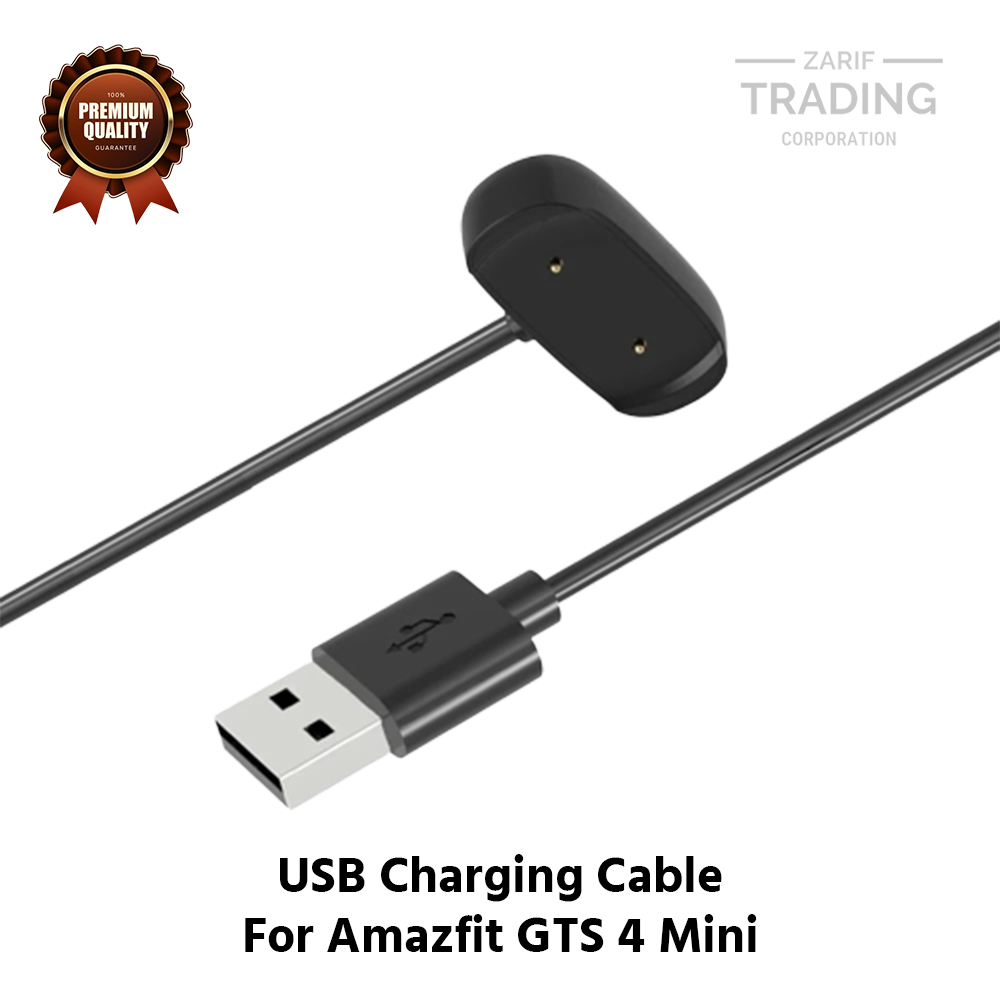 Picture of Amazfit GTS 4 Mini Magnetic Charging Cable High Quality USB Charger Cable USB Charging Cable Dock Bracelet Charger for Amazfit GTS 4 Mini Smart Watch (Black)