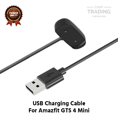 Picture of Amazfit GTS 4 Mini Magnetic Charging Cable High Quality USB Charger Cable USB Charging Cable Dock Bracelet Charger for Amazfit GTS 4 Mini Smart Watch (Black)