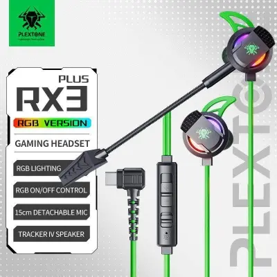 Picture of Plextone RX3 PLUS Type-C Wired Gaming Earphone -Black