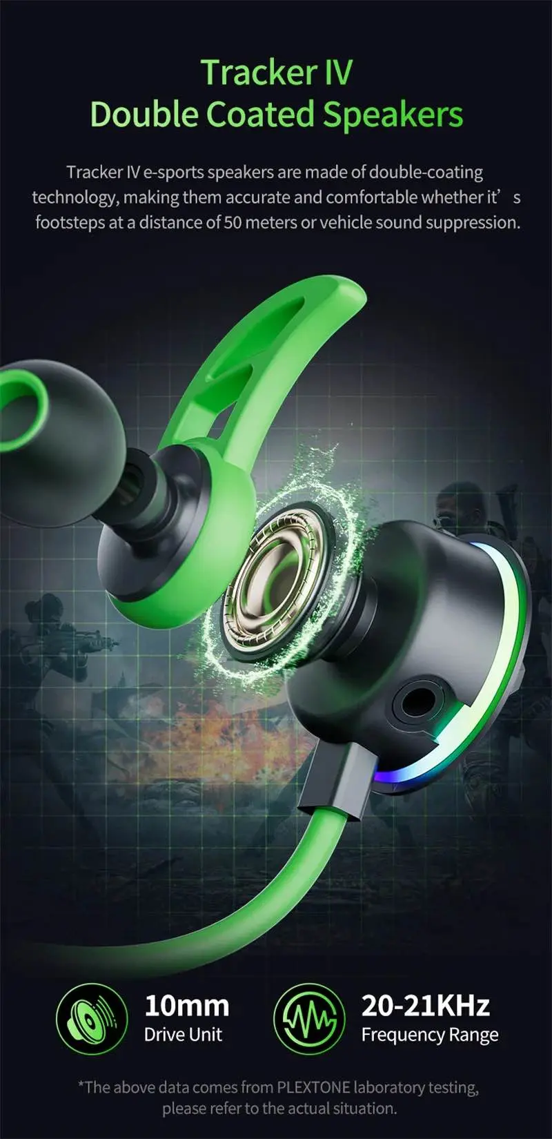 Picture of Plextone RX3 PLUS Type-C Wired Gaming Earphone -Black