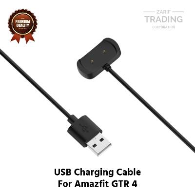 Picture of Amazfit GTR 4 Magnetic Charging Cable High Quality USB Charger Cable USB Charging Cable Dock Bracelet Charger Amazfit GTR 4 Smart Watch (Black)