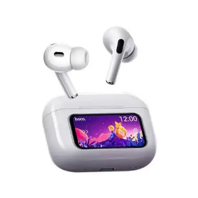 Picture of HOCO EW72 Lite Wireless Touch Screen Bluetooth Headset LED Power Display In Ear Sport Game Headphones with Charging -White