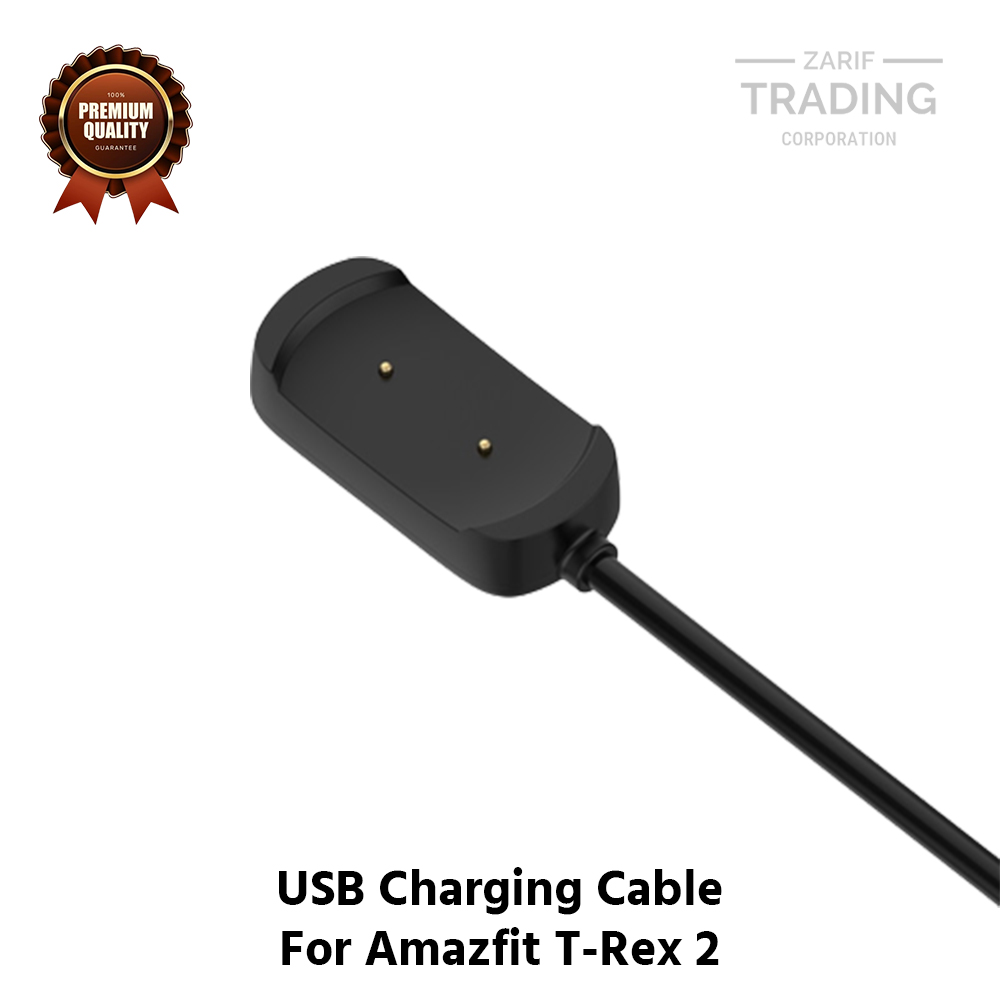 Picture of Amazfit T-REX 2 Magnetic Charging Cable High Quality USB Charger Cable USB Charging Cable Dock Bracelet Charger Amazfit T-REX 2 Smart Watch (Black)