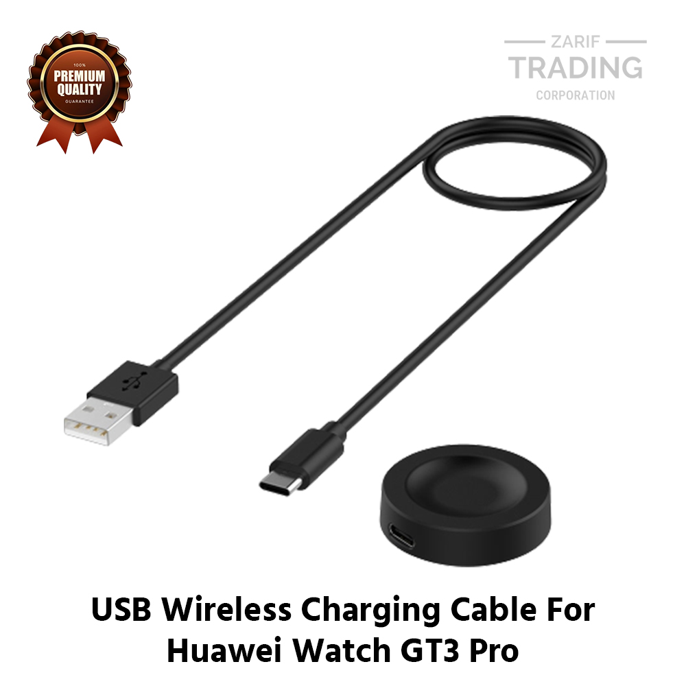 Picture of Huawei Watch GT3 Pro Wireless Charging Cable High Quality USB Charger Cable USB Charging Cable Dock Bracelet Charger Huawei Watch GT3 Pro Smart Watch (Black)