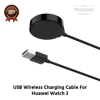 Picture of Huawei Watch 3 Wireless Charging Cable High Quality USB Charger Cable USB Charging Cable Dock Bracelet Charger Huawei Watch 3 Smart Watch (Black)