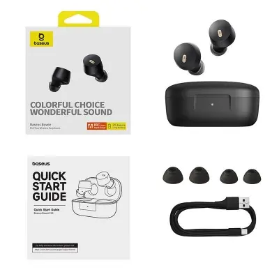 Picture of TWS E18 TWS Crystal Clear Sound With Super BASS 25Hr Music Time Black -Black