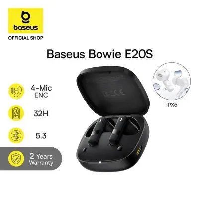 Picture of Baseus Bowie E20s IPX5 ENC TWS Earbuds -Black