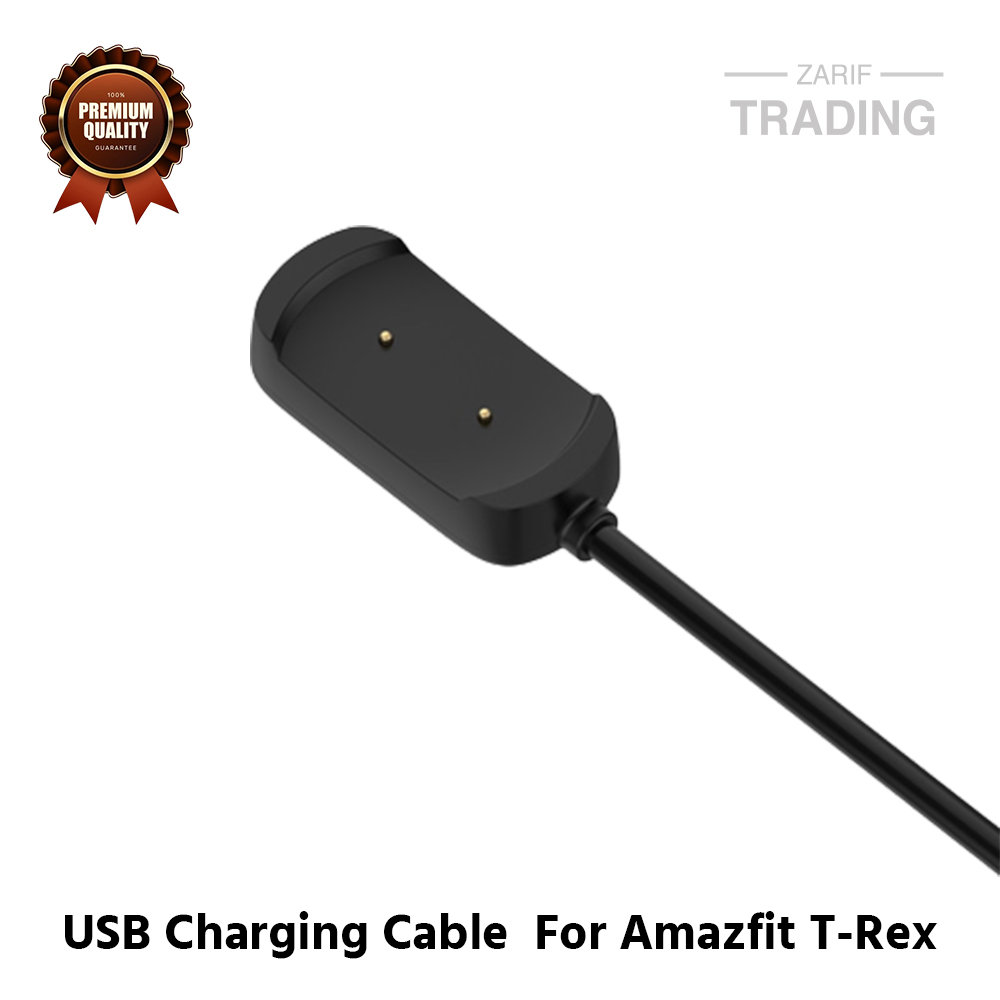 Picture of Amazfit T-REX Magnetic Charging Cable High Quality USB Charger Cable USB Charging Cable Dock Bracelet Charger for Amazfit T-REX Smart Watch (Black)