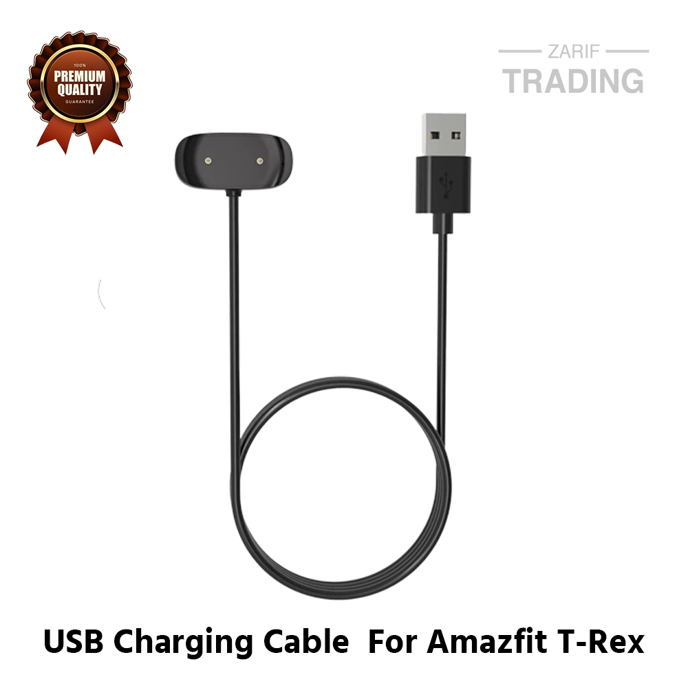 Picture of Amazfit T-REX Magnetic Charging Cable High Quality USB Charger Cable USB Charging Cable Dock Bracelet Charger for Amazfit T-REX Smart Watch (Black)