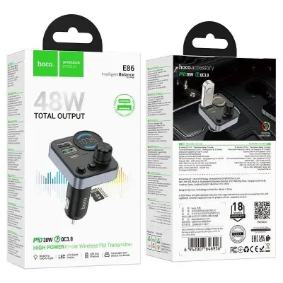 Picture of Hoco E86 Alegria 48W Dual Port Car Charger -Black