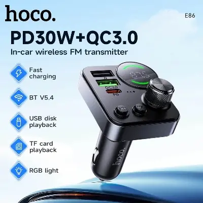 Picture of Hoco E86 Alegria 48W Dual Port Car Charger -Black