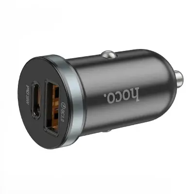 Picture of Hoco DZ19 PD30W+QC3.0 Dual Port Car Charger -Black