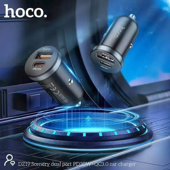 Picture of Hoco DZ19 PD30W+QC3.0 Dual Port Car Charger -Black