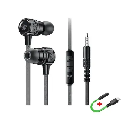 Picture of Plextone G20 Mark IV Gaming Earphone with Dual Input (3.5mm & Type-C) -Black