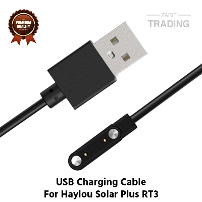 Picture of Haylou Solar Plus RT3 Magnetic Charging Cable High Quality USB Charger Cable USB Charging Cable Dock Bracelet Charger for Haylou Solar Plus RT3 Smart Watch (Black)