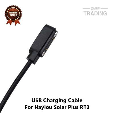 Picture of Haylou Solar Plus RT3 Magnetic Charging Cable High Quality USB Charger Cable USB Charging Cable Dock Bracelet Charger for Haylou Solar Plus RT3 Smart Watch (Black)