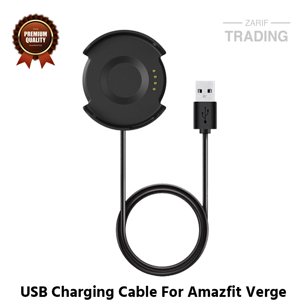 Picture of Amazfit Verge Magnetic Charging Cable High Quality USB Charger Cable USB Charging Cable Dock Bracelet Charger for Xiaomi Amazfit Verge Smart Watch (Black)