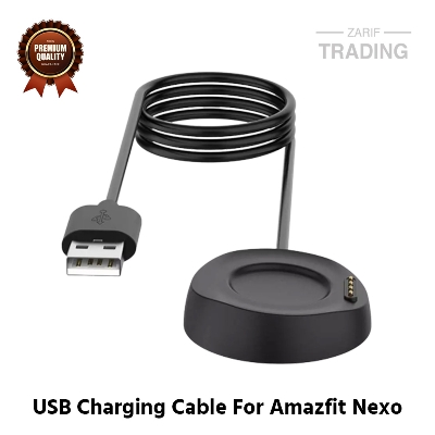 Picture of Amazfit Nexo Magnetic Charging Cable High Quality USB Charger Cable USB Charging Cable Dock Bracelet Charger for Xiaomi Amazfit Nexo Smart Watch (Black)