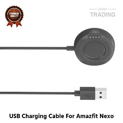 Picture of Amazfit Nexo Magnetic Charging Cable High Quality USB Charger Cable USB Charging Cable Dock Bracelet Charger for Xiaomi Amazfit Nexo Smart Watch (Black)