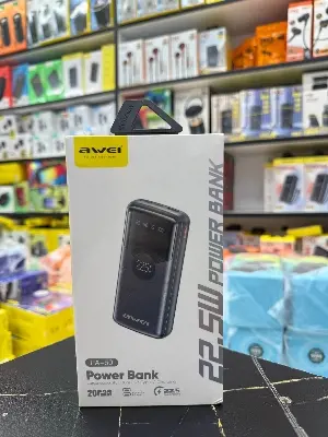 Picture of Awei PA-50 20000mah 22.5w Large Capacity Dual USB+Type C Charging With Display -Black
