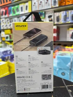 Picture of Awei PA-50 20000mah 22.5w Large Capacity Dual USB+Type C Charging With Display -Black