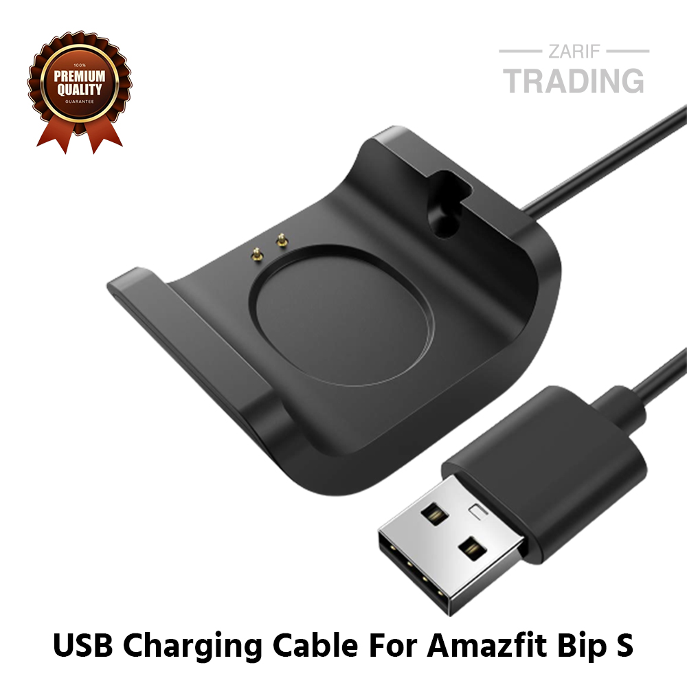 Picture of Amazfit Bip S Magnetic Charging Cable High Quality USB Charger Cable USB Charging Cable Dock Bracelet Charger for Xiaomi Amazfit Bip S Smart Watch (Black)