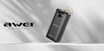 Picture of Awei PA-34 30000mah 65w Large Capacity/Rechargable Mobile & laptop -Black