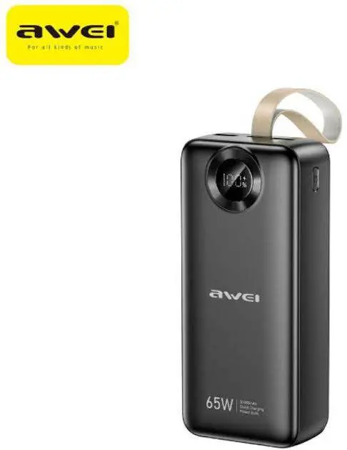 Picture of Awei PA-34 30000mah 65w Large Capacity/Rechargable Mobile & laptop -Black