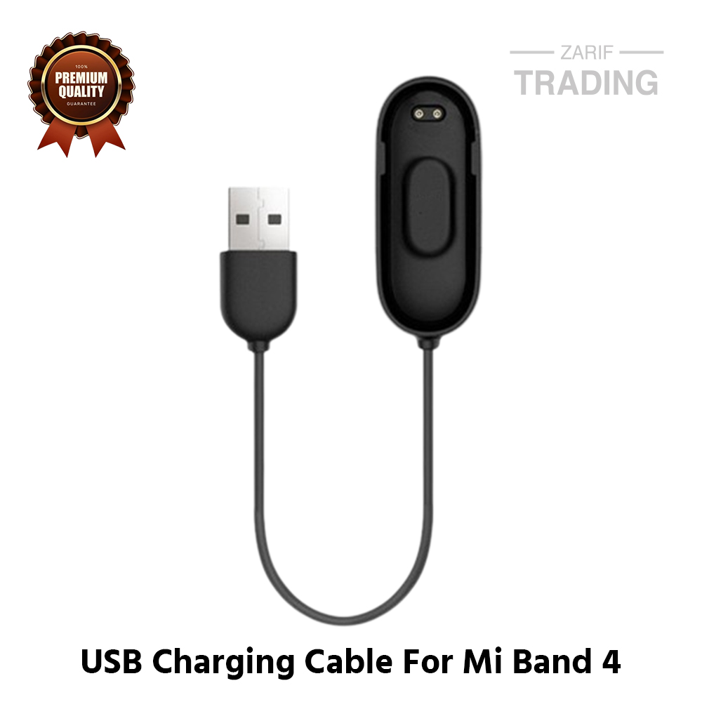 Picture of Mi Band 4 Magnetic Charging Cable High Quality USB Charger Cable USB Charging Cable Dock Bracelet Charger for Xiaomi Mi Band 4 Smart Watch (Black)