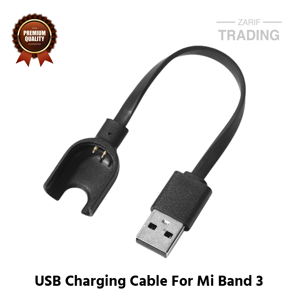 Picture of Mi Band 3 Magnetic Charging Cable High Quality USB Charger Cable USB Charging Cable Dock Bracelet Charger for Xiaomi Mi Band 3 Smart Band (Black)