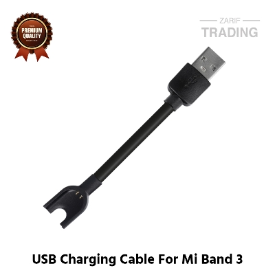 Picture of Mi Band 3 Magnetic Charging Cable High Quality USB Charger Cable USB Charging Cable Dock Bracelet Charger for Xiaomi Mi Band 3 Smart Band (Black)