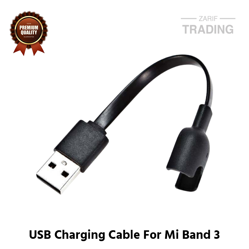 Picture of Mi Band 3 Magnetic Charging Cable High Quality USB Charger Cable USB Charging Cable Dock Bracelet Charger for Xiaomi Mi Band 3 Smart Band (Black)
