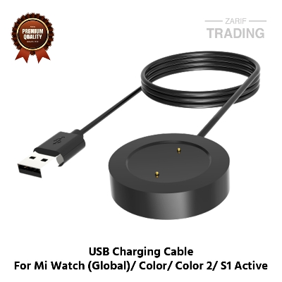 Picture of Mi Watch Global Mi Watch Color Mi Watch Color 2 Magnetic Charging Cable High Quality USB Charger Cable USB Charging Cable Dock Bracelet Charger for Xiaomi Mi Watch Global Mi Watch Color Mi Watch Color 2 Smart Watch (Black)