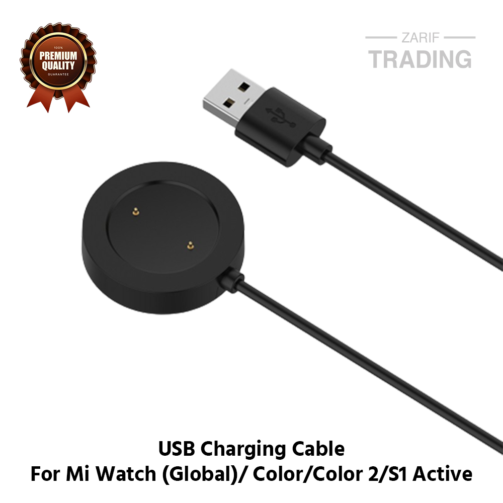Picture of Mi Watch Global Mi Watch Color Mi Watch Color 2 Magnetic Charging Cable High Quality USB Charger Cable USB Charging Cable Dock Bracelet Charger for Xiaomi Mi Watch Global Mi Watch Color Mi Watch Color 2 Smart Watch (Black)