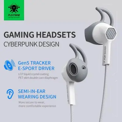 Picture of PLEXTONE G27 In-ear Wired Earphone – 2026 New Gaming Headphone -White