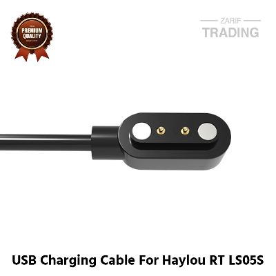 Picture of Haylou RT LS05S Magnetic Charging Cable High Quality USB Charger Cable USB Charging Cable Dock Bracelet Charger for Haylou RT LS05S Smart Watch (Black)