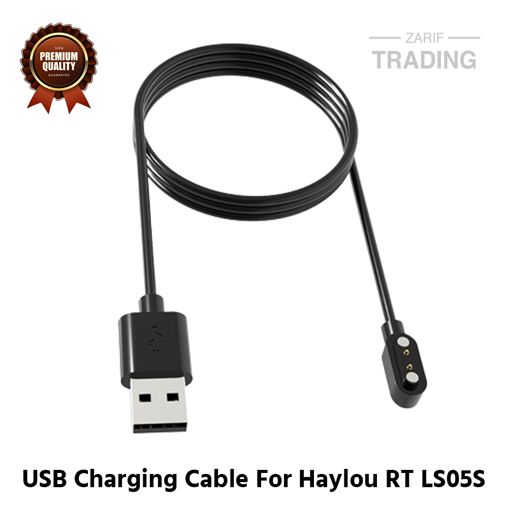 Picture of Haylou RT LS05S Magnetic Charging Cable High Quality USB Charger Cable USB Charging Cable Dock Bracelet Charger for Haylou RT LS05S Smart Watch (Black)